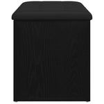 Oppbevaringsbenk Svart Eik 82 X 42 X 45 Cm Konstruert Tre