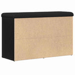 Skobenk Med Hylle Svart 82 X 32 X 50 Cm Konstruert Tre