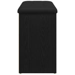 Skobenk Med Hylle Svart 82 X 32 X 50 Cm Konstruert Tre