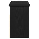 Oppbevaringsbenk Svart Eik 62 X 32 X 50 Cm Konstruert Tre