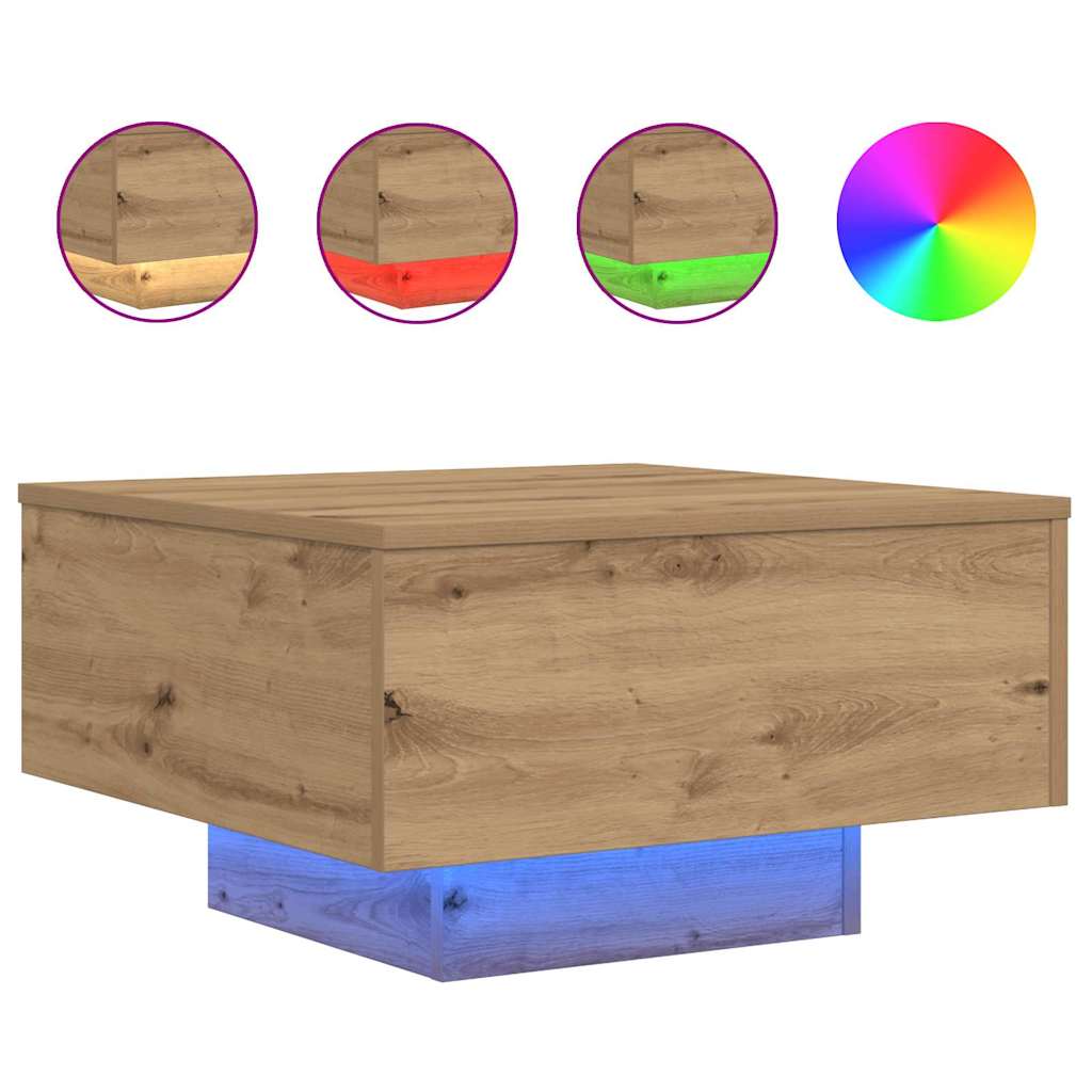 Kaffebord Artisan Eik 55 X 55 X 31 Cm Konstruert Tre