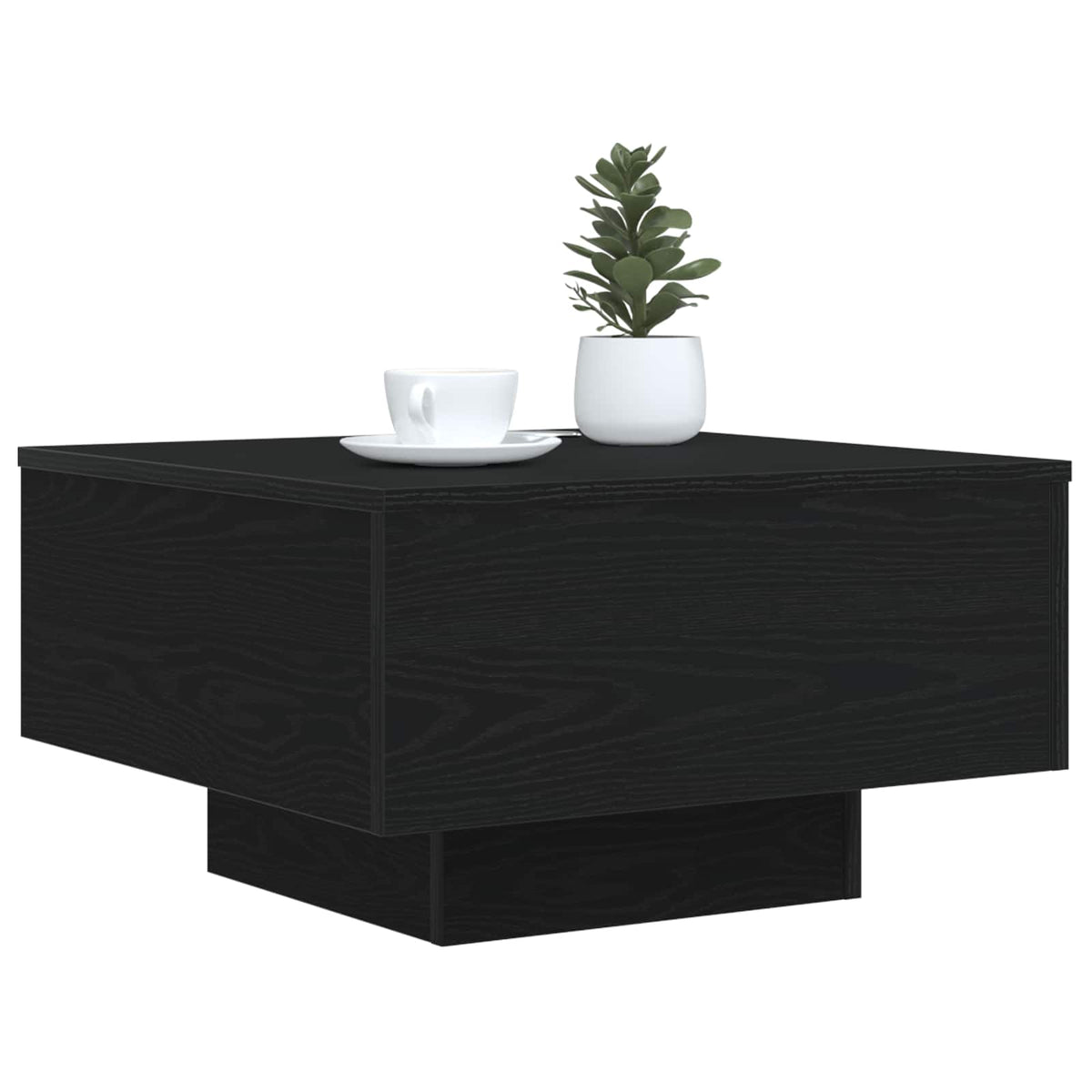 Kaffebord Svart Eik 55 X 55 X 31 Cm Konstruert Tre