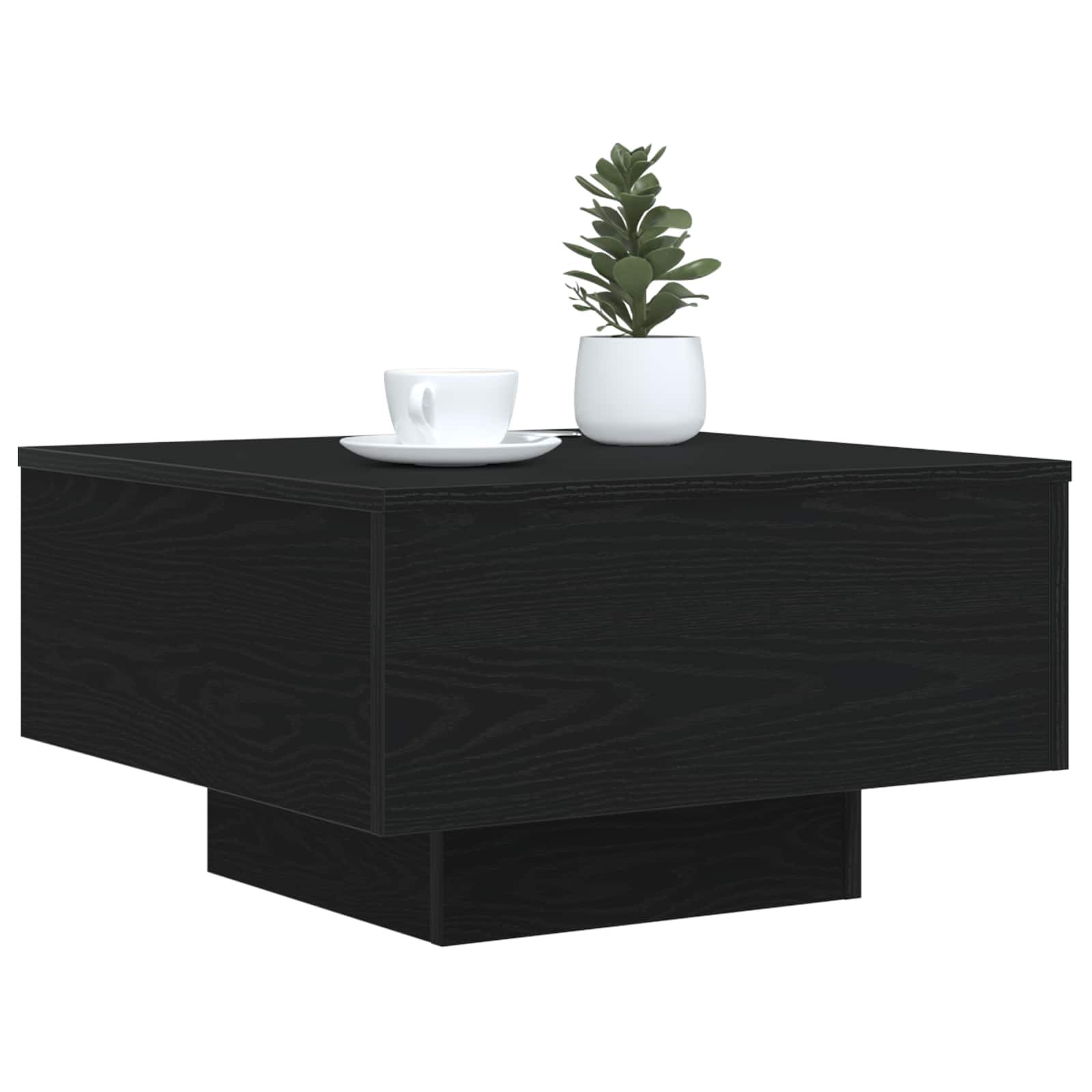 Kaffebord Svart Eik 55 X 55 X 31 Cm Konstruert Tre