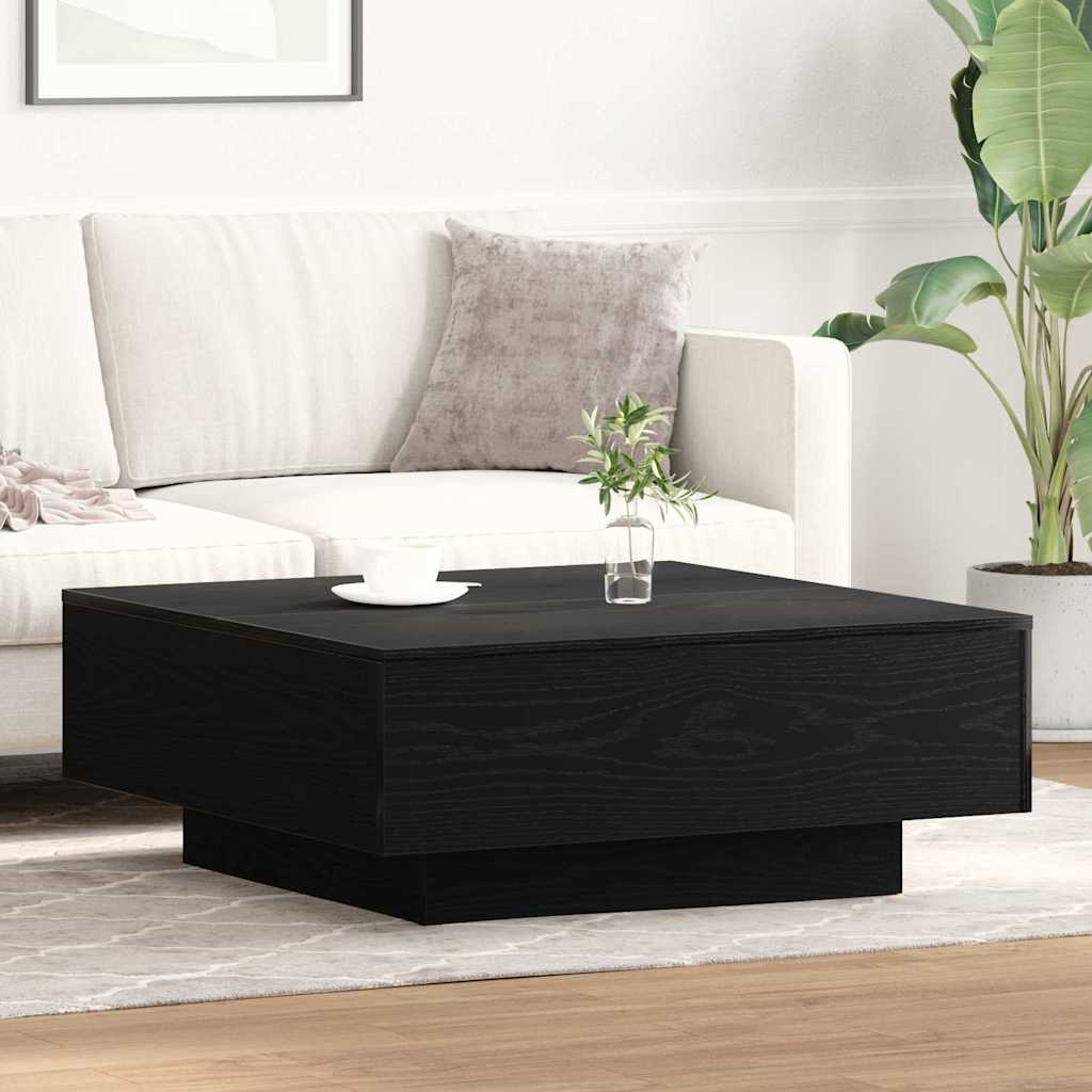 Kaffebord Svart Eik 80 X 80 X 31 Cm