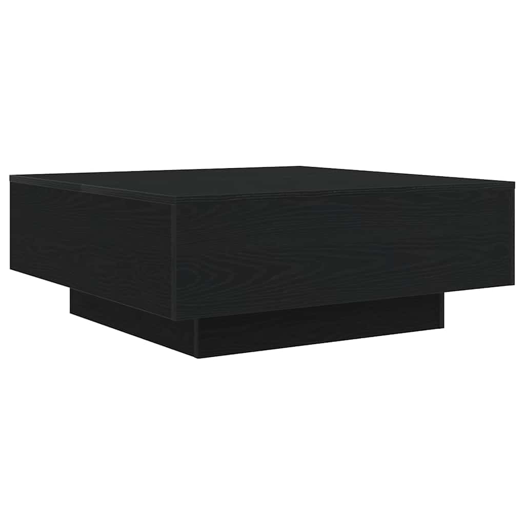 Kaffebord Svart Eik 80 X 80 X 31 Cm Konstruert Tre