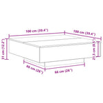 Kaffebord Svart Eik 100 X 100 X 31 Cm Konstruert Tre