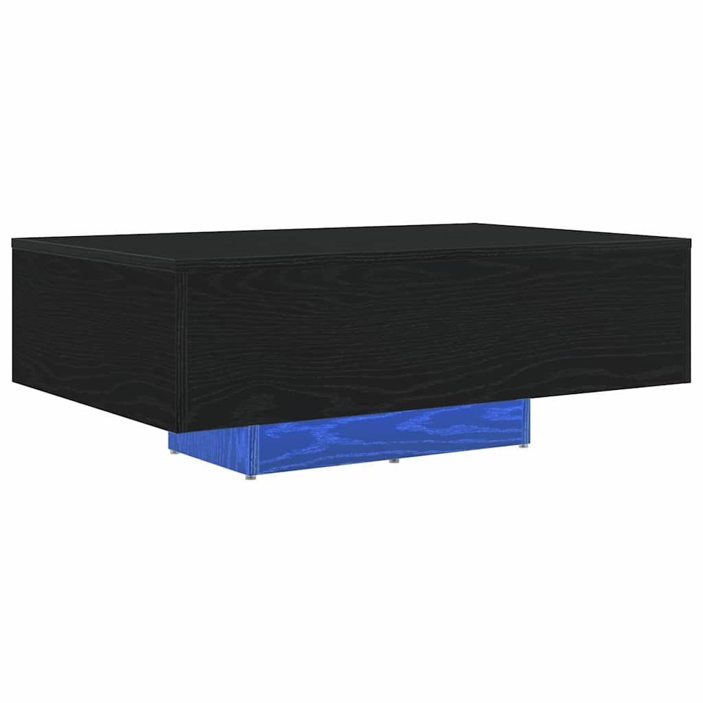 Kaffebord Svart Eik 85 X 55 X 31 Cm Konstruert Tre