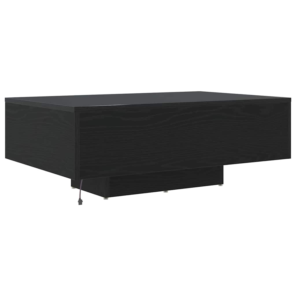 Kaffebord Svart Eik 85 X 55 X 31 Cm Konstruert Tre