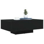 Kaffebord Svart Eik 85 X 55 X 31 Cm Konstruert Tre