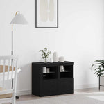 Led Sideboard 2 Pcs Svart Eik 41 X 37 X 67 Cm Konstruert Tre