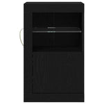 Led Sideboard 2 Pcs Svart Eik 41 X 37 X 67 Cm Konstruert Tre