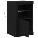 Led Sideboard 2 Pcs Svart Eik 41 X 37 X 67 Cm Konstruert Tre