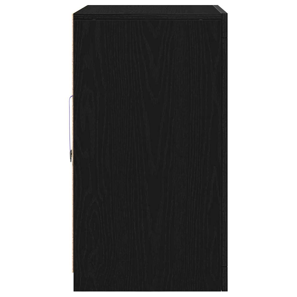 Led Sideboard 2 Pcs Svart Eik 41 X 37 X 67 Cm Konstruert Tre