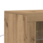 Led Sideboard Brun 41 X 37 X 100 Cm Konstruert Tre