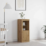 Led Sideboard Brun 41 X 37 X 100 Cm Konstruert Tre
