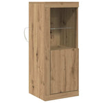 Led Sideboard Brun 41 X 37 X 100 Cm Konstruert Tre