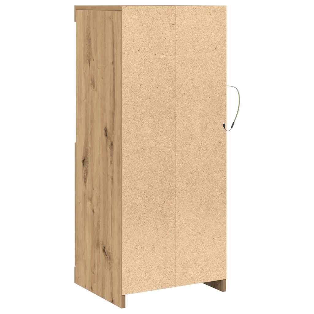 Led Sideboard Brun 41 X 37 X 100 Cm Konstruert Tre