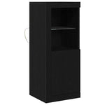 Led Sideboard Svart 41 X 37 X 100 Cm Konstruert Tre