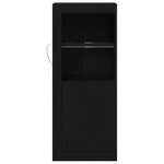 Led Sideboard Svart 41 X 37 X 100 Cm Konstruert Tre
