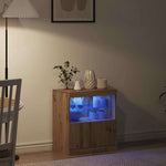 Led Sideboard Brun 60,5 X 37 X 67 Cm Konstruert Tre