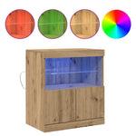Led Sideboard Brun 60,5 X 37 X 67 Cm Konstruert Tre