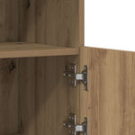 Led Sideboard Brun 81 X 37 X 66,5 Cm Konstruert Tre