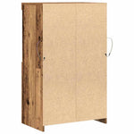 Led Sideboard Brun 60 X 37 X 100 Cm Konstruert Tre