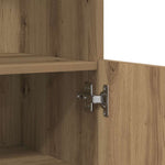 Led Sideboard Brun 60 X 37 X 100 Cm Konstruert Tre