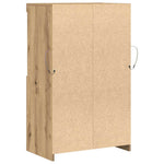 Led Sideboard Brun 60 X 37 X 100 Cm Konstruert Tre