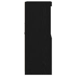 Led Sideboard Svart 60 X 37 X 100 Cm Konstruert Tre