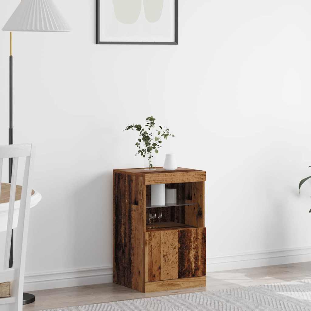 Led Sideboard Gammelt Tre 41 X 37 X 67 Cm Konstruert Tre