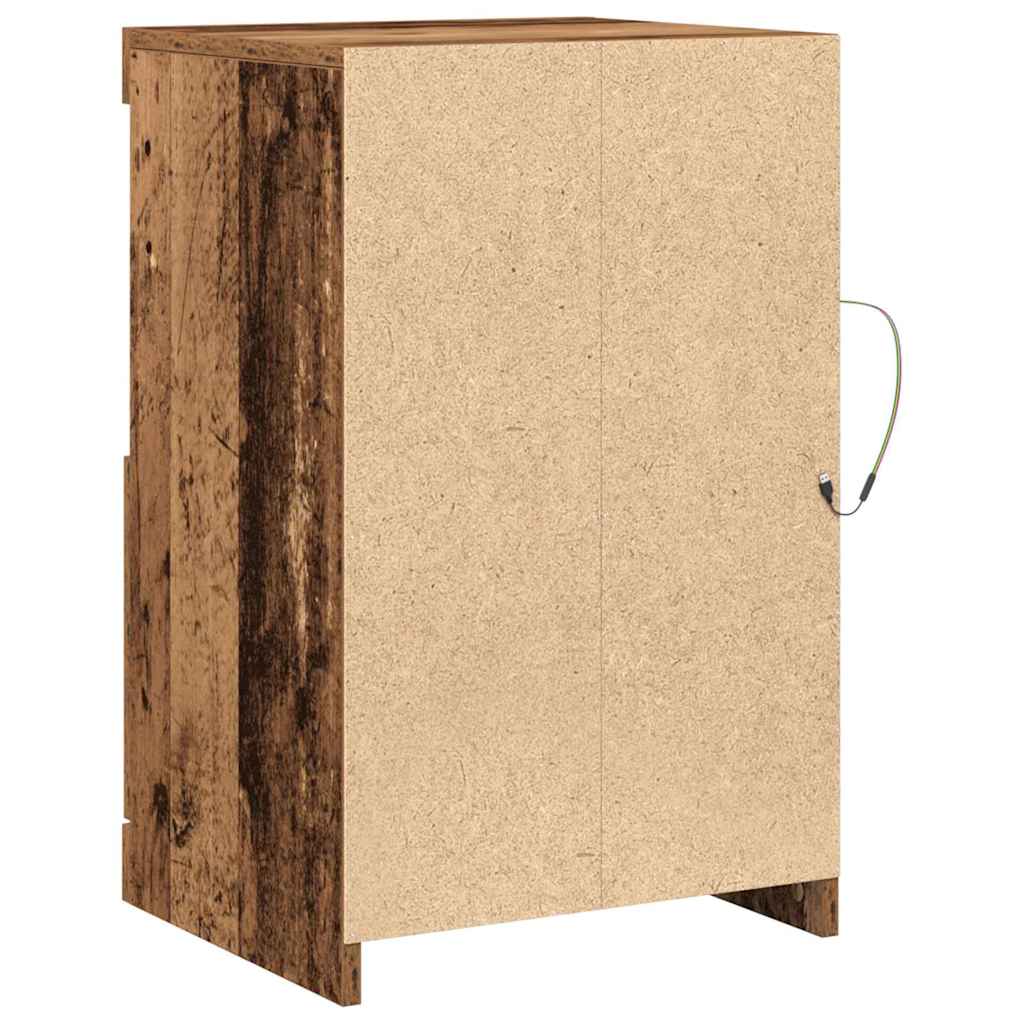 Led Sideboard Gammelt Tre 41 X 37 X 67 Cm Konstruert Tre