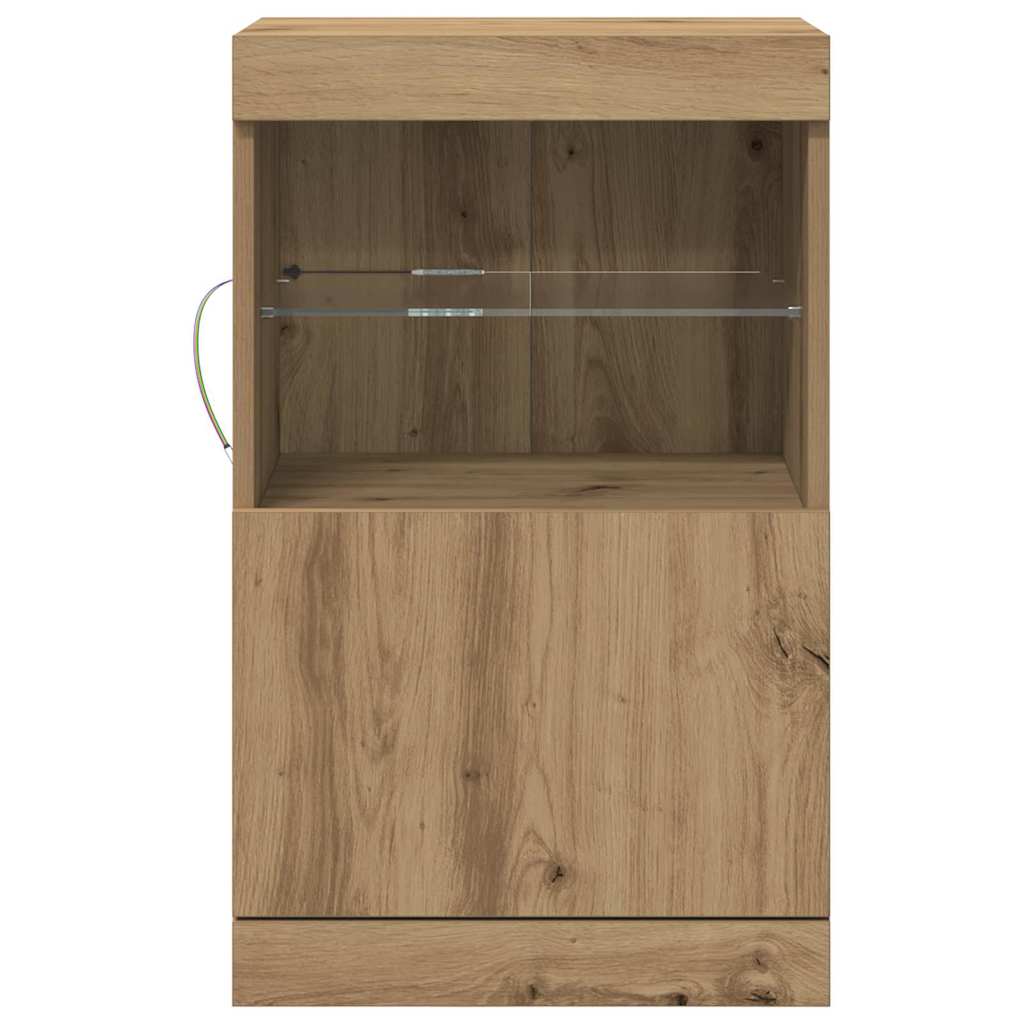 Led Sideboard Artisan Eik 41 X 37 X 67 Cm Konstruert Tre