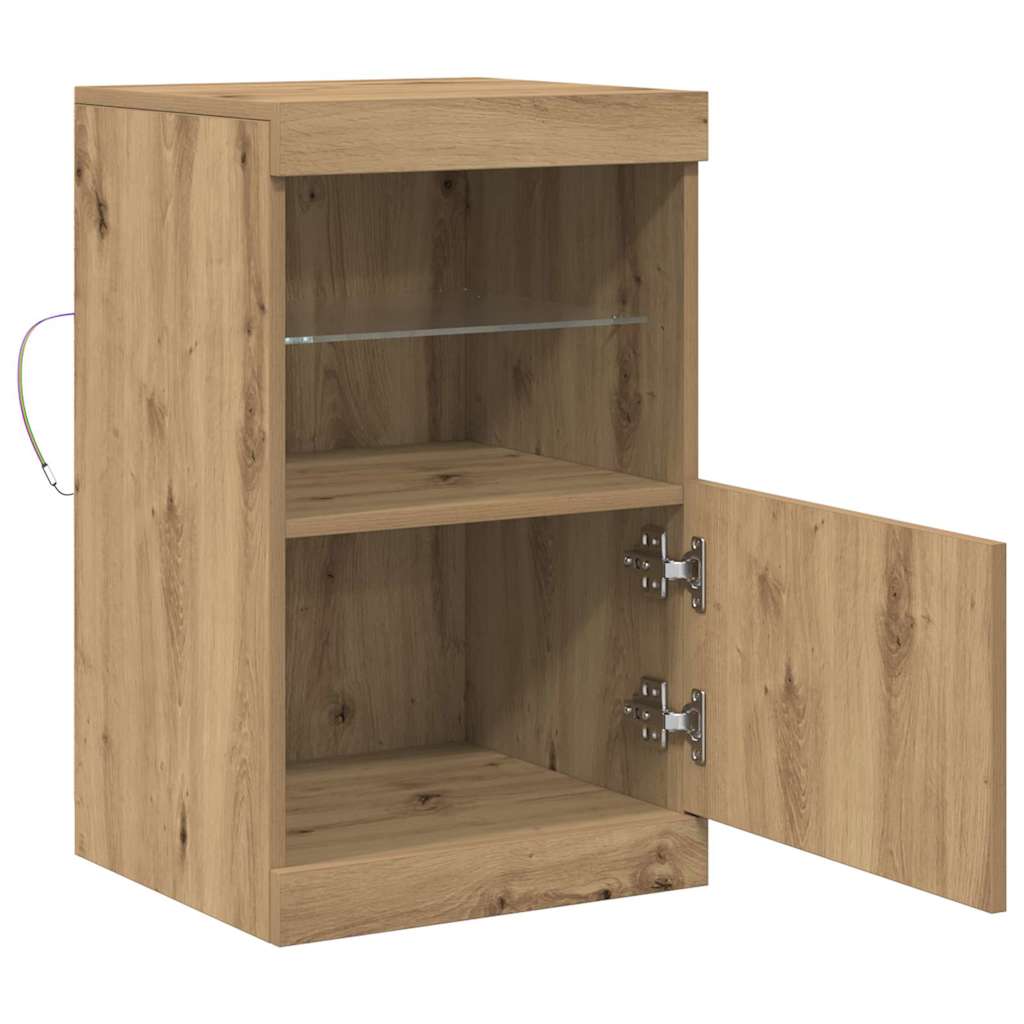 Led Sideboard Artisan Eik 41 X 37 X 67 Cm Konstruert Tre