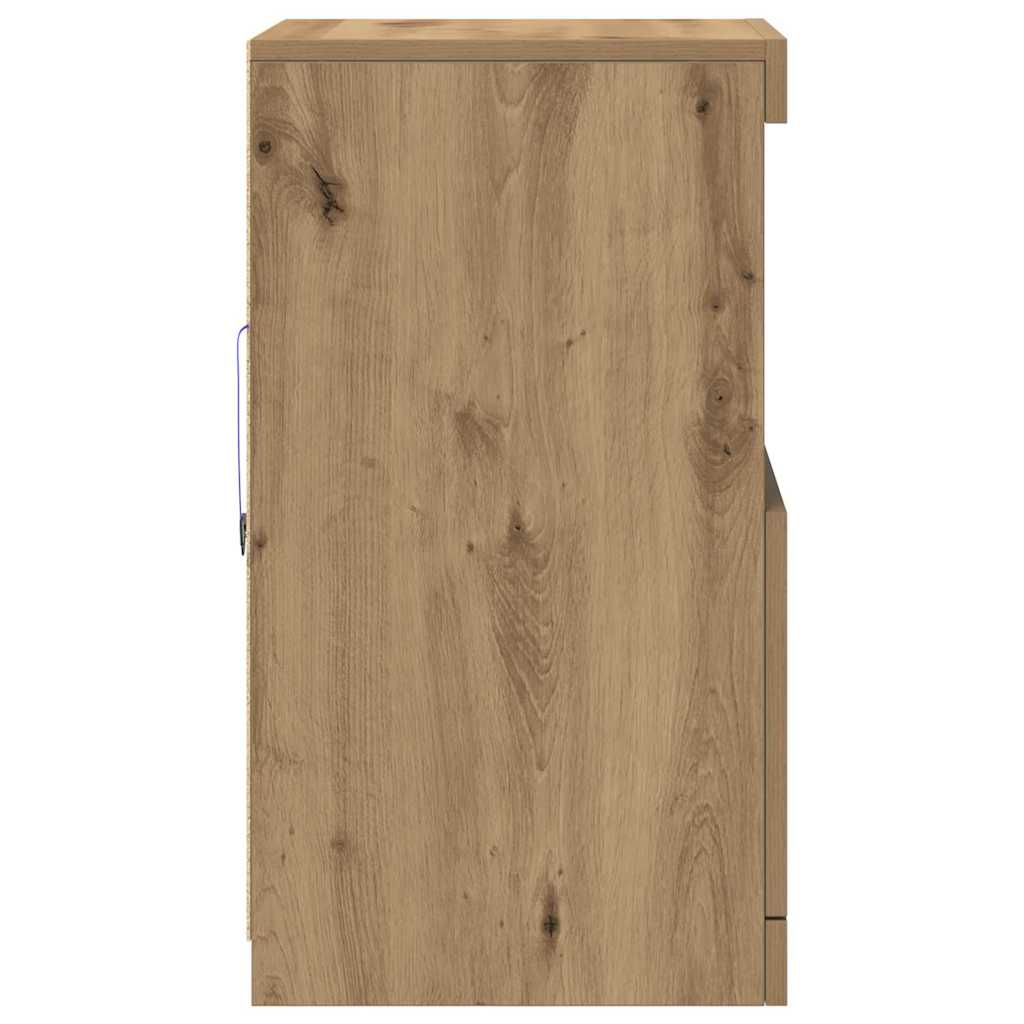 Led Sideboard Artisan Eik 41 X 37 X 67 Cm Konstruert Tre