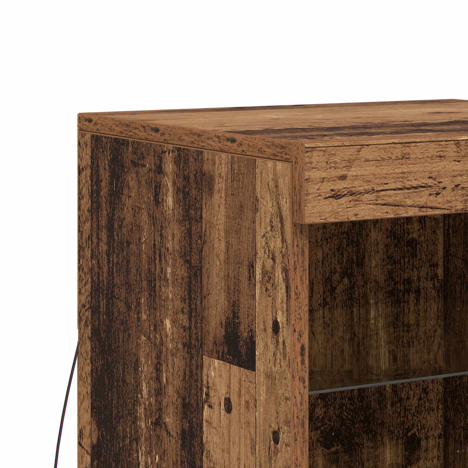 Led Sideboard Gammelt Tre 41 X 37 X 67 Cm Konstruert Tre