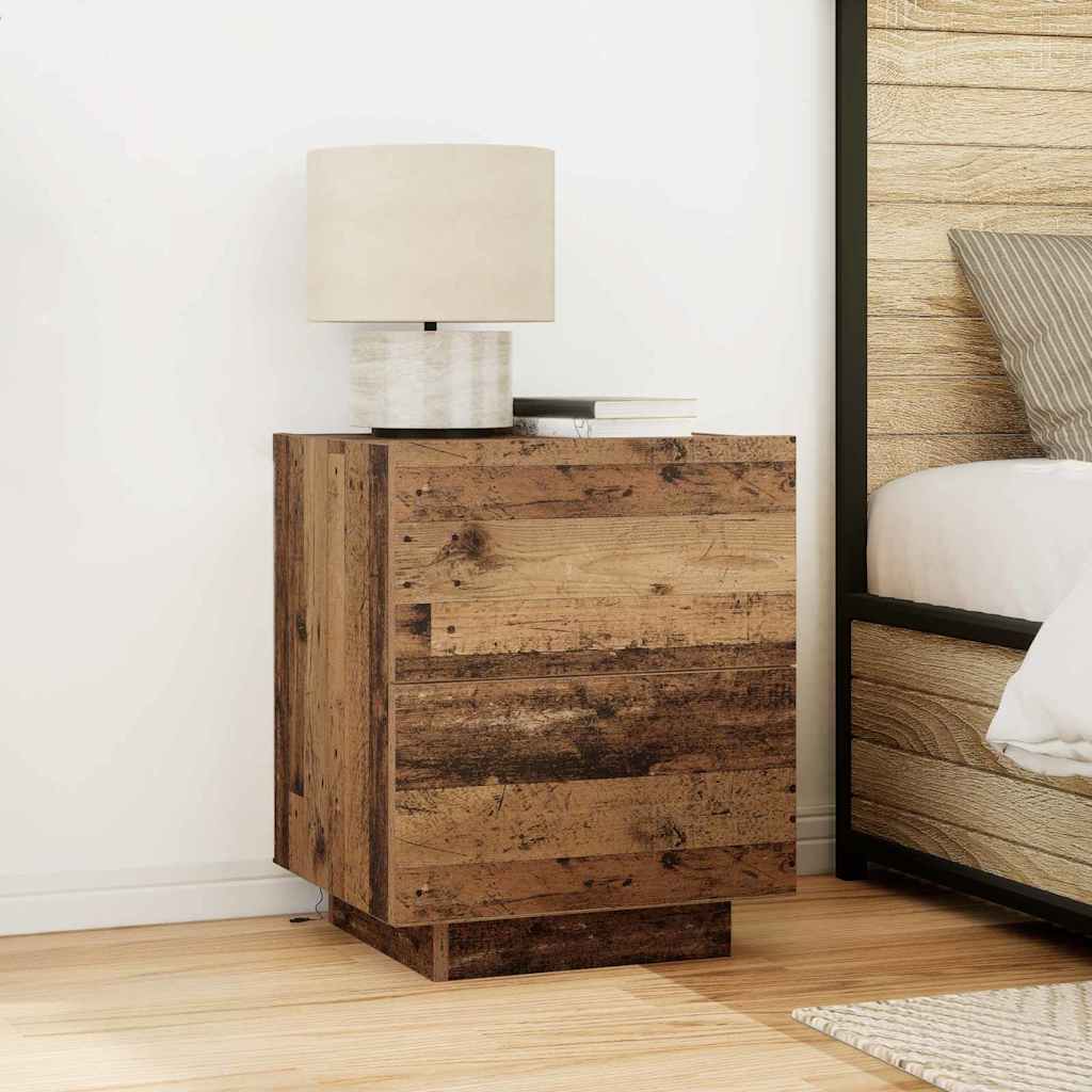 Nattbordskap Gammelt Tre 45 X 40 X 55 Cm Konstruert Tre