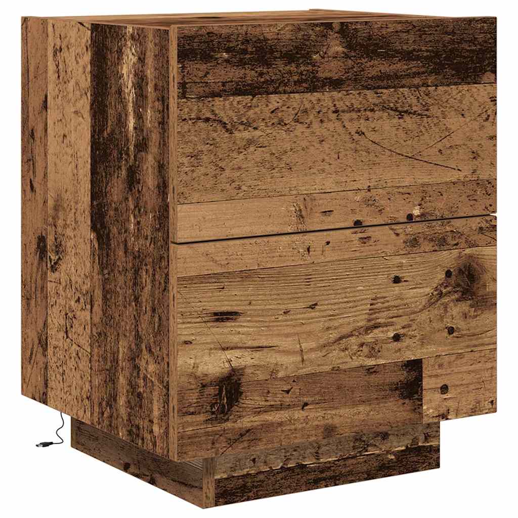 Nattbordskap Gammelt Tre 45 X 40 X 55 Cm Konstruert Tre