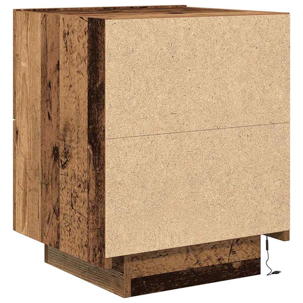 Nattbordskap Gammelt Tre 45 X 40 X 55 Cm Konstruert Tre
