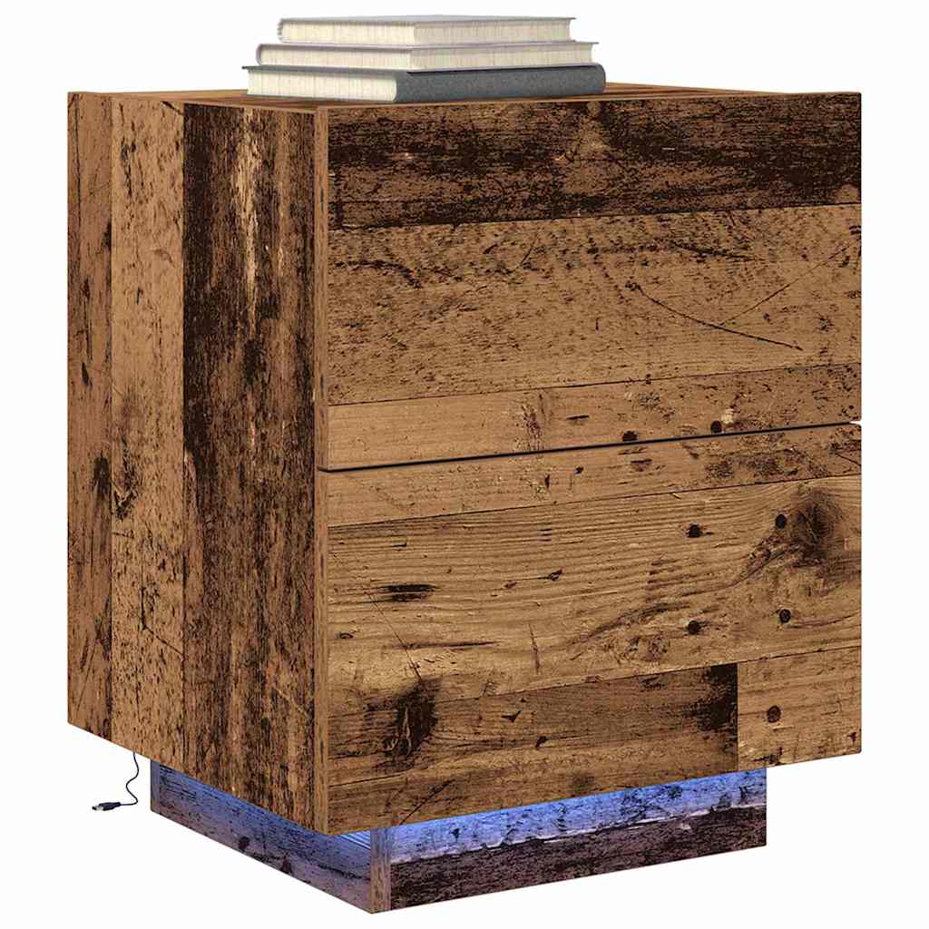 Nattbordskap Gammelt Tre 45 X 40 X 55 Cm Konstruert Tre