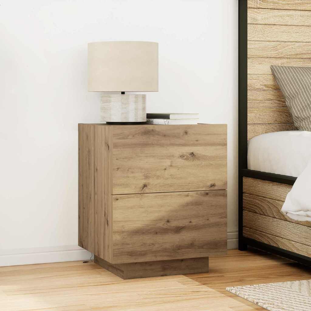 Nattbordskap Artisan Eik 45 X 40 X 55 Cm Konstruert Tre