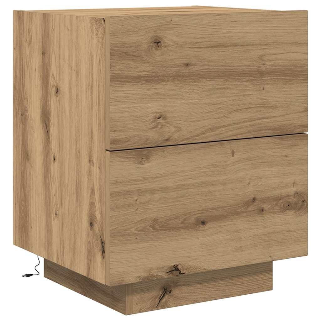 Nattbordskap Artisan Eik 45 X 40 X 55 Cm Konstruert Tre