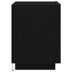 Nattbordskap Med Skuff Svart Eik 45 X 40 X 55 Cm Konstruert Tre