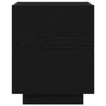 Nattbordskap 2 Pcs Svart Eik 45 X 40 X 55 Cm Konstruert Tre