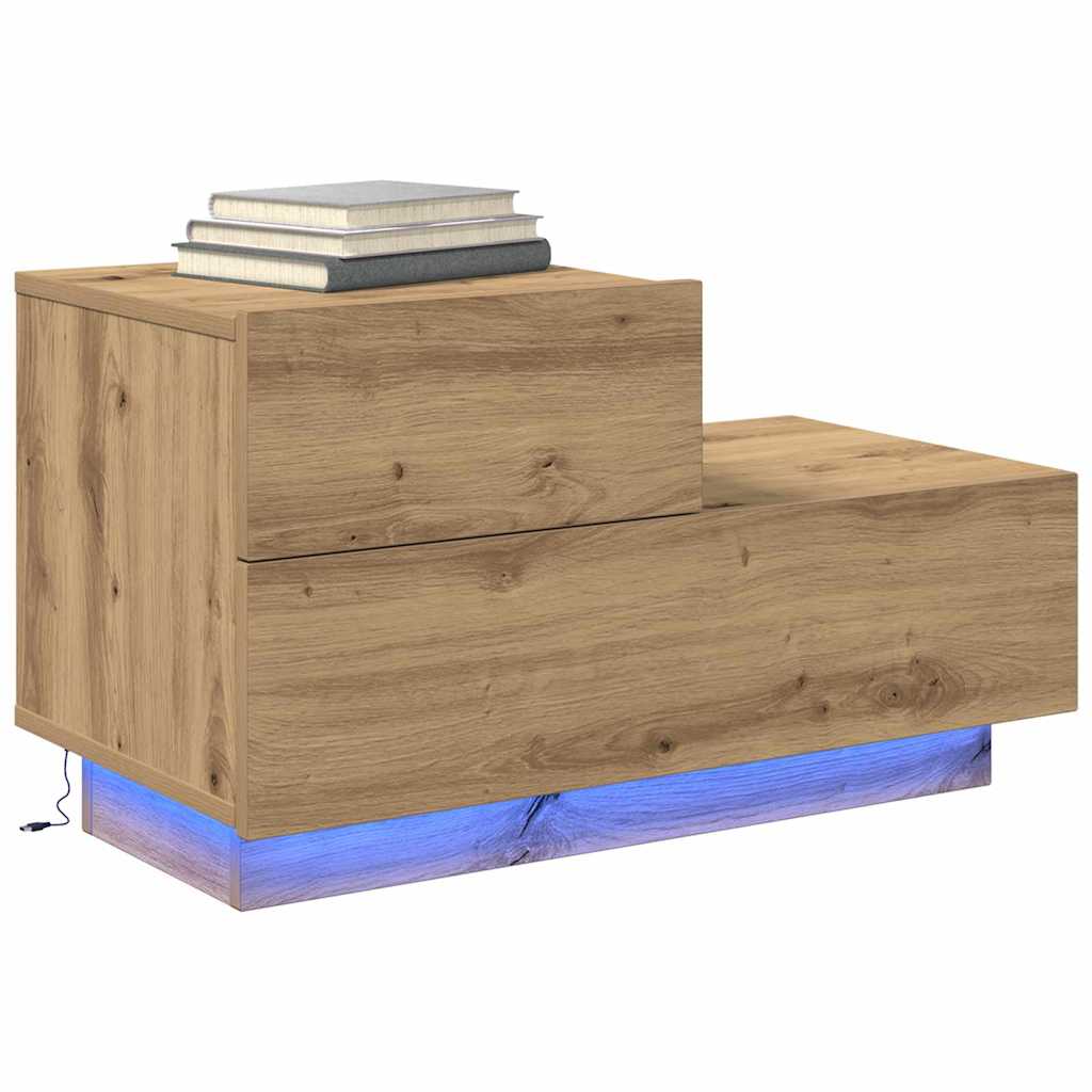 Nattbordskap Artisan Eik 70 X 36 X 40,5 Cm Konstruert Tre