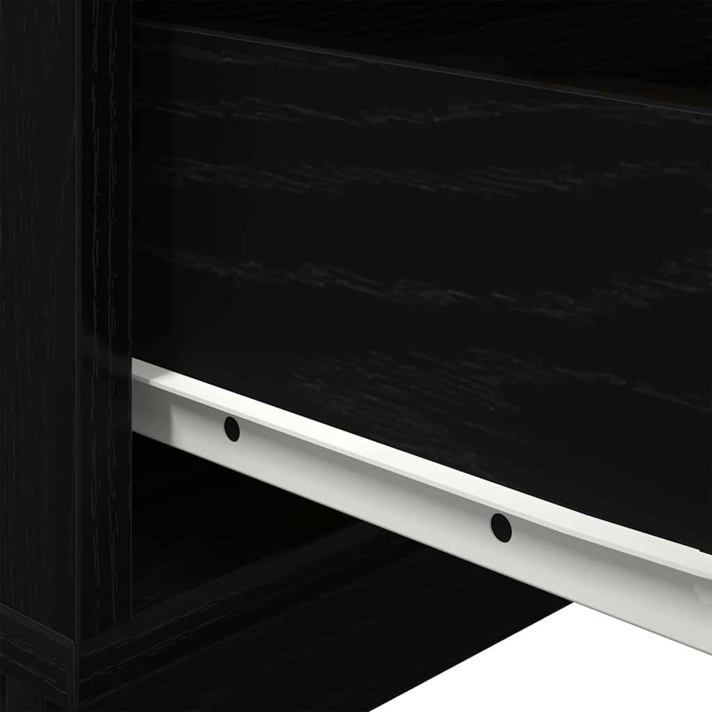 Nattbordskap Svart Eik 70 X 36 X 40,5 Cm Konstruert Tre