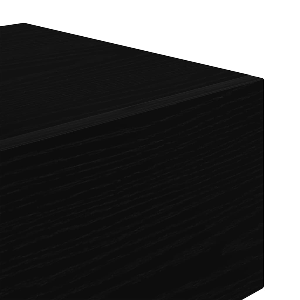 Nattbordskap Svart Eik 70 X 36 X 40,5 Cm Konstruert Tre