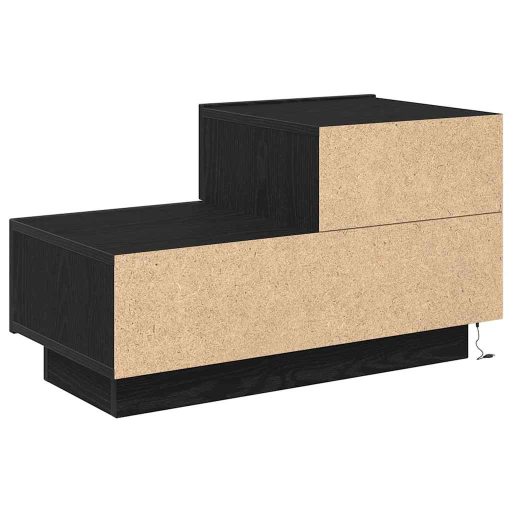 Nattbordskap Svart Eik 70 X 36 X 40,5 Cm Konstruert Tre