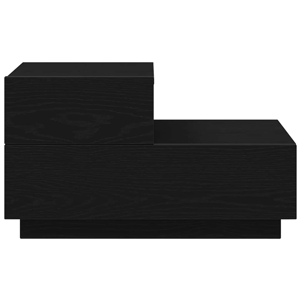 Nattbordskap Svart Eik 70 X 36 X 40,5 Cm Konstruert Tre