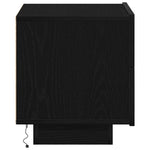 Nattbordskap Svart Eik 70 X 36 X 40,5 Cm Konstruert Tre